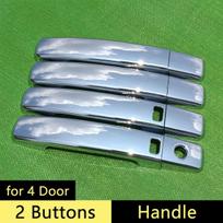 for Nissan Sentra B16 2007 - 2012 Chrome Handle Cover Trim Set 200 SE 2008 2009 2010 2011 Car Accessories Stickers Car 2 Buttons gray