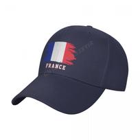Baseball Cap France Flag Cool French Fans Wild Sun Shade Peaked Adjustable Caps One Size blue