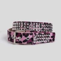 New Hot-selling Women's Belt Fashionable Horsehair Rivet Y2k Leopard Print Belt Young Belt Fluffy Women's Belt M violetinė