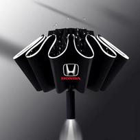 Car Reverse Folding Umbrella With LED Flashlight Reflective Stripe Umbrella For Honda Fit Civic Accord 7 8 9 10 Pilot City Jazz