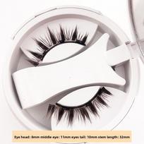 Natural Manga Lashes No Glue Required Magnetic False Eyelashes DIY Eyelash Extension  Women Girls 3