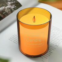 2026 New Candle Simulated Flame Aroma Diffuser USB Desktop Ambient Light Humidifier for Home 7 pilka spalva