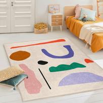 Boho Newborn Rug Mid Century Abstract Nursery Mat Soft Non-slip Toddler Carpet for Kid's Room Bedroom Decor 40X60cm-16x24in orange
