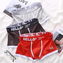 4 VNT Madingos Bokserio Kelnaitės Vyriškos Apatinės Kelnės Vasarinės Ledo Šilko Kvėpuojančios Vienspalvės Bokserio Šortai Cuecas Masculinas Man Calzoncillos M-3XL M gray