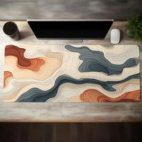 Gaming Mouse Pad Large Abstract Fluid Pattern Desk Mat Natural Rubber Non Slip 800x300x2mm