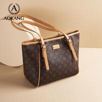 Aokang Women's Light Luxury Shoulder Tote Bag beige