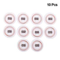 5/10pcs CUID NFC Tag 25mm Rewritable Transparent Coin Card NFC Label For Proximity Keyfobs Tags Access Contol Super Thin NFC A2 10PCS white