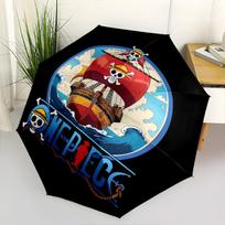 1 PC Automatic Folding Umbrella - Anime One Piece Pattern Portable Foldable Design With 8 Ribs Christmas Birthday Gifts multicolor