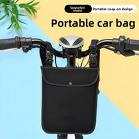 Electric Vehicle Carry Bag - Front-mounted Electric Vehicle Storage Bag - Waterproof Carry Bag - Mobile Phone Storage Pouch - Bicycle Storage Pocket Classic black white
