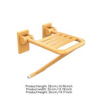 Wall-Mounted Shower Seat Compact Folding Stable for Elderly, Seniors beige