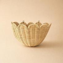 Woven Basket Wall Hanging Organizer Bin Folding Storage Solution for Clothes Toys Flowers and Home Decor L