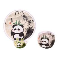 Cartoon Folding Round Fan with Photography Reflector Portable Lightweight Pocket Size Outdoor Travel Camping Picnic Summer Handheld Fan white