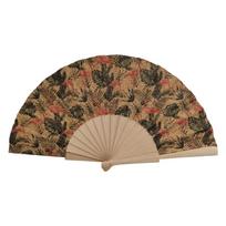 Folding Hand Fan,Printed Hand Held Folding Fans Chinese Kung Fus Hand Fan Decorative Folding Fan for Dances,Performances beige