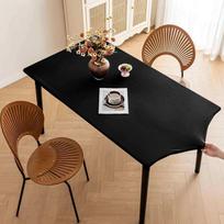 Atsparus vandeniui stačiakampis elastingas plėvelės staltiesė - skalbiama, apsauganti nuo dulkių, pieno šilko lauko uždangalas For 60x60 table juoda