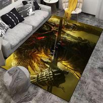 15 dydžių žaidimo DARK-SOULS rašto kilimas svetainei, vonios kambario kilimėlis, kūrybiškas lauko kilimėlis miegamajam, namų dekoras 40cm x 60cm white