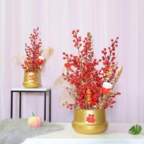Pot Centerpiece Flowerpot Ornaments Bonsai Flower Arrangements Vase er for Desktop House L red