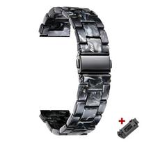 Skaidrus dervos dirželis skirtas Huawei Watch GT5/4 GT3/5pro 46mm, Samsung Galaxy Watch 6 3 45mm, Gear S3 Moteriškas dirželis Seiko 22mm for huawei GT 2 46 black
