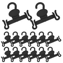 20 Pcs Shoe Rack Hook Slipper Storage ganizer Wall Hooks Retail Hanger Holder Sandal Display Hooks Shoes Wall Hooks Slippers black
