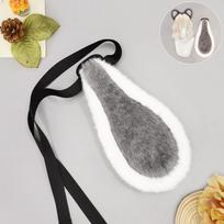 Ūdra kostiumo lankelis su uodega Rinkinys Helovino vakarėliui Suaugusiųjų Cosplay Aksesuaras Anime Stiliaus Otter Tail - Gray gray