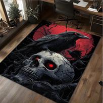 1 vnt. Varnos kaukolės kilimas - Namų kilimas Biuro dekoratyvinis kilimas Svetainei Miegamajam Durų kilimėlis Grindų kilimas Kompiuterio kėdės zonos kilimas 40x60cm( 15x23in ) brown