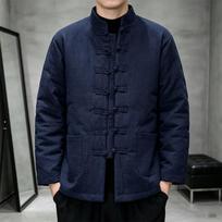 Kinų stiliaus Tang kostiumas vyrams Medvilninis dygsniuotas švarkas Žieminis storintas paltas Vintažiniai varlės sagos Hanfu Parka Viršutinis drabužis 5XL