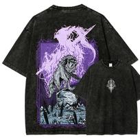 Dark Souls Artorias the Abysswalker Vintažiniai skalbti Oversize Unisex Streetwear Marškinėliai Moterims Ir Vyrams Marškinėliai M gray