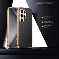 Skirta Samsung Galaxy S26 S26 Plus S26 Ultra Galvanizuotas litchi tekstūros pilnos dangos objektyvo apsauga nuo pirštų atspaudų telefono dėklas For Galaxy S26 Plus juoda