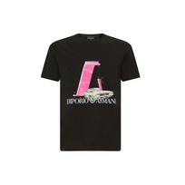 Emporio Armani Ss22 Car Print Short Sleeve T-Shirt Men tops Black 3L1T8P-1JW5Z-F015 L pink