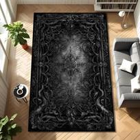 Tamsus gotiškas šikšnosparnių miško kilimas Retro raganos voratinklio rašto kilimas svetainei, miegamajam Tamsiosios akademijos dekoras Neslystantis grindų kilimėlis 120x160cm