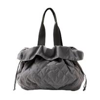 VITAFELICE Quilted 2-Way Tote Bag for Women (inb-10123z, Gray) black