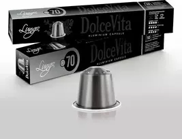 Aliuminio kavos kapsulės LUNGO, 10 kaps., Dolce Vita, Nespresso® aparatams