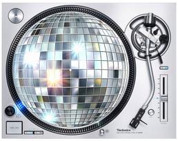Shiny Disco Ball DJ Slipmat Soul Funk House Dance Music Rave Techno XXXL