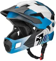 Rockbros TS-61 10110061002 Vaikiškas dviračio šalmas su nuimamu smakro dirželiu, dydis M (54-57) – mėlynas