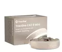 Tractive CAT 6 Mini – chytrý GPS lokátor pro kočky a monitorius zdraví s integrovaným obojkem - hnědý