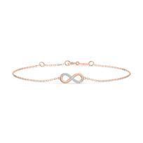 Auksinė apyrankė su deimantais „Infinity“