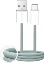 Puro Fabrik 2.0 duomenų perdavimo ir įkrovimo kabelis | USB-A į USB-C | 10 W | 1,5 m | žalias