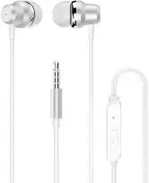 Dudao X10PRO laidiniai ausinės, mini jack 3.5mm, į ausį su nuotolinio valdymo pulteliu - baltos