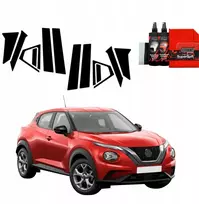 GrizzGlass Juoda plėvelė stulpams BodyShield skirtas Nissan Juke Facelift (2024-2025) [10w1] (GRZ17058)