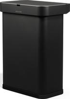 Simplehuman Šiukšliadėžė su judesio ir balso jutikliu Sensor Liner Pocket 58 l, matinė juoda