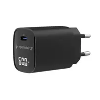 Gembird 60W USB Type-C fast charger, LCD | TA-UC-1C-PD60LCD-01-BK