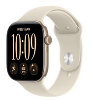 APPLE  Watch Series 12 GPS+Cellular 42mm Light Gold Aluminium Case with Sand Sport Band - M/L | MJG34MP/A | 195951230979