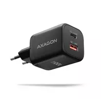 Nešiojamojo kompiuterio maitinimo adapteris Axagon GaN tinklo įkroviklis 100 W, USB-A + USB-C, PD3.0/PPS/QC4+/SFC2.0/Apple, juodas (ACU-PQ100)