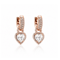 Sidabriniai auskarai „Juliette II“ su Swarovski® kristalais