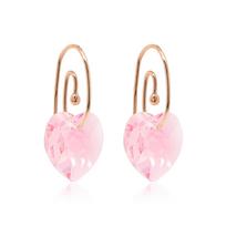 Sidabriniai auskarai „Juliet (Light Rose)“ su Swarovski® kristalais