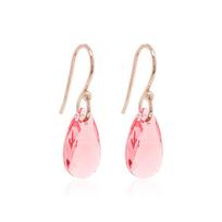 Sidabriniai auskarai „Baroque VII (Rose Peach)“ su Swarovski® kristalais