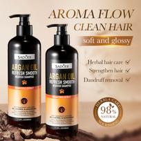SADOER Argan Oil plaukų priežiūros rinkinys – šampūnas, kondicionierius ir keratino aliejus