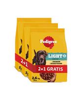 PEDIGREE Adult Light su paukštiena ir daržovėmis 3 x 2,6 kg mažai kalorijų turinčio sauso šunų ėdalo 2+1 NEMOKAMAI