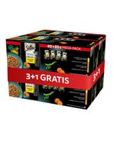 SHEBA Nature’s Collection paukštienos skonių gabalėliai želė, 4 x 40 x 85 g su vištiena, kalakutiena, antiena ir paukštiena, suaugusioms katėms, 3+1 GRATIS.