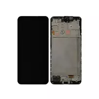Ekranas Samsung A166 A16 5G su lietimui jautriu stikliuku ir rėmeliu originalus Black (service pack)