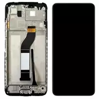 Ekranas Xiaomi Redmi 13C 4G/5G/Poco C65 su lietimui jautriu stikliuku ir rėmeliu juodas ORG